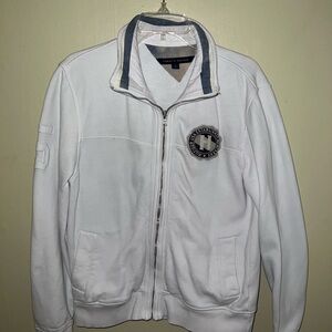 Tommy Hilfiger White Zip-Up Men's Jacket